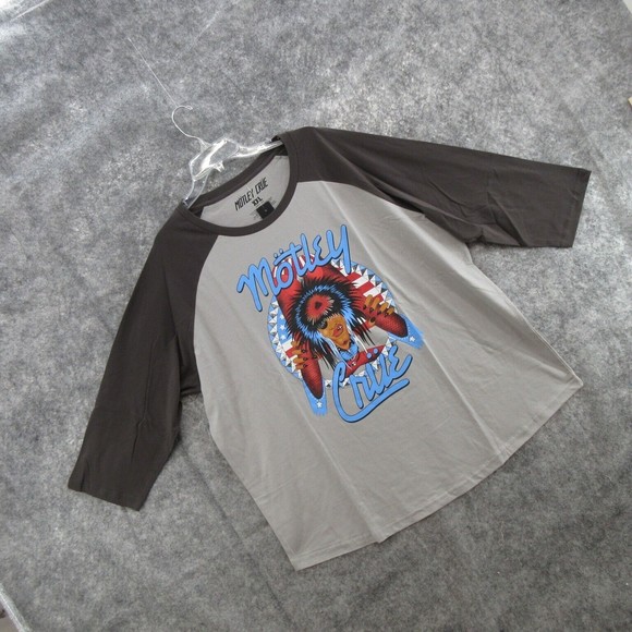 Motley Crue Mens T-Shirt Size XXL Tour '87 Raglan Tee Licensed Cotton Blend New - Picture 12 of 15